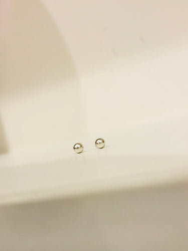 925 Silver Small Ball Stud Earrings